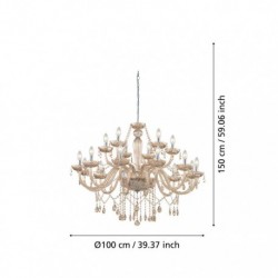 EGLO BASILANO 39095 – suspension chrome – Ø 1000 mm