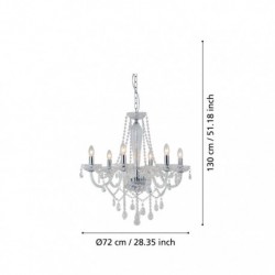 EGLO BASILANO 1 39099 – suspension chrome – Ø 720 mm
