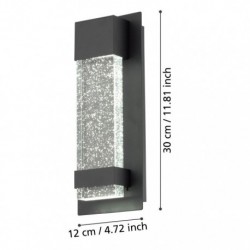 EGLO VILLAGRAZIA 98153 – applique extérieure noir – H 300 mm