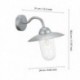 EGLO MILTON 88489 – applique extérieure galvanisé à chaud – Ø 150 mm