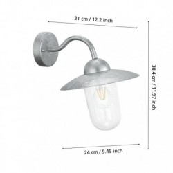 EGLO MILTON 88489 – applique extérieure galvanisé à chaud – Ø 150 mm