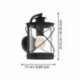 EGLO HILBURN 94843 – applique extérieure noir – H 280 mm