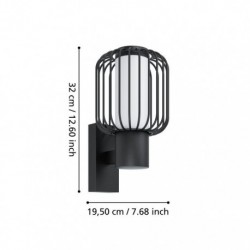 EGLO RAVELLO 98721 – applique extérieure noir – H 275 mm