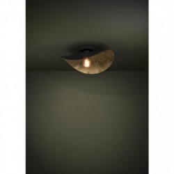 EGLO SACEDA 390391 – plafonnier noir et doré – H 160 mm