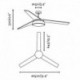FARO VULCANO Ventilateur 3 pales LED 25W 3000K