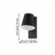 EGLO CALDIERO 97146 – applique extérieure anthracite – H 240 mm