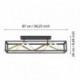 EGLO PENELA 390416 – plafonnier noir et doré – H 240 mm